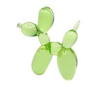 PHLCF Balloon Dog Sculpture Jelly Balloon Dog 10.8cm Translucent Resin Material Ornaments Luxury Office Living Room Bedroom Decoration Green