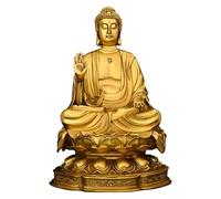 PHLCF Sculpture Brass Buddha Statue Ornaments For Worshipping The Full Copper Amitabha Buddha Statue - Height 43Cm