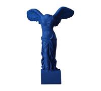 PHLCF Sculpture European Style Goddess Of Victory Statue Abstract Ornaments Resin Crafts Decoration - Blue