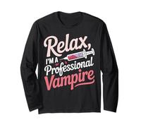 Phlebotomist Blood Draw Tech Funny Phlebotomy Long Sleeve T-Shirt