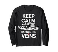 Phlebotomist Blood Draw Tech Veins Funny Phlebotomy Long Sleeve T-Shirt