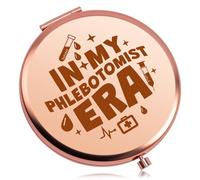 Phlebotomist Gift Phlebotomy Technician Nurse Gift Funny Nurses Compact Mirror Nurses Day Birthday Gifts for Medical Technologist Pocket Makeup Mirror for Women Nurse Phlebotomy Appreciation Present