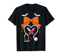 Phlebotomist Halloween Bow Stethoscope Syringe Medical T-Shirt