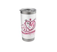 Phlebotomist Heart Phlebotomy Nurse Tech Gift Stainless Steel Insulated Tumbler