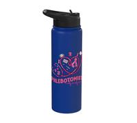 Phlebotomist Heart Phlebotomy Nurse Tech Gift Stainless Steel Insulated Water Bottle