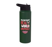 Phlebotomist.Real World Vampires - Easy Halloween Costume Stainless Steel Insulated Water Bottle