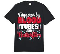 Phlebotomist Tech Technician Triggered by Blood Tubes and Comfort Colors Adult Heavyweight T-Shirt
