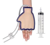 Phlebotomy and Venipuncture Practice Kit, Wearable IV Practice Trainer Kit, Dorsal Hand Injection Trainer, IV Start Kit for Injection Training, Medical Education, Nursing School Essentials, White