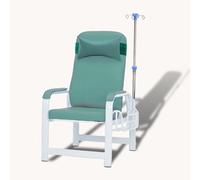 Phlebotomy Chair with Adjustable Recliner and IV Pole, Soft Padded Seat and Armrest for Comfort in Clinics and Nursing Homes
