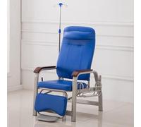 Phlebotomy Chair with Armrest and Steel Frame, Fully Reclining Padded Infusion Chair with Rod for Research Laboratories and Waiting Rooms
