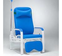 Phlebotomy Chair with IV Pole, Half & Full Reclining, Leather Upholstery for Clinic, Hospital, and Home Use