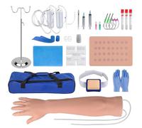 Phlebotomy Practice Kit for Injection Training, IV Pracctice Kit with Phlebotomy Arm, Metal Stand