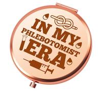 Phlebotomy Technician Gift Compact Mirror Phlebotomist Appreciation Gifts Phlebotomy Tech Gift Phlebotomist Inspirational Gifts Birthday Graduation Present for Women Friend Pocket Makeup Mirror