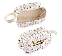 Phlebotomy Technician Gift Phlebotomy Alphabet Clear Cosmetic Bag for Phlebotomist Nurse PBT Tech (PhlebotomyBag)