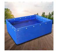PHLEPS Aquarium Pool, PVC Canvas Ponds With Drain Valve, Temporary Holding Tank For Saltwater Fish, 0.5mm Tarp Water Storage Pool For Koi Fish Turtles Swimming (Color : Blue, Size : 1x1x0.5m)