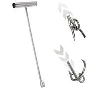 PHLKJL Stainless Steel Fishing Hook Remover，Dehooker Tool,Push/Pull Hook Remover，Anti-Lost Saltwater Dehooker Tool Shark Hook Remover,17 Inches