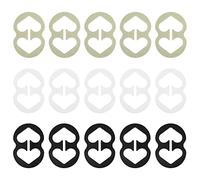 PHLSTYLE Bra Strap Clips, Bra Extenders 3 Hooks, Bra Strap Holder, Bra Clips for the Back, Transparent, 12mm Width