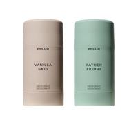 PHLUR Vanilla Skin & Father Figure Deodorant Duo - Natural 48 Hour Odor Protection - Baking Soda Free & Aluminum Free Deodorant with Salicylic Acid, Arrowroot Powder & Tamanu Oil (2 x 1.76 oz)