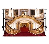 PHMOJEN 10x8ft Luxurious Buckingham Palace Interior Backdrop, Vinyl England Royal Vintage Stairs Photo Backdrop New Years Eve Photography Background, Studio Props BJXTPH168