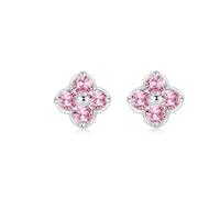 PHNIBIRD Earring Silver 925 Girls Small Tender Earrings Pink Stone Women Jewelry Gifts For Girls