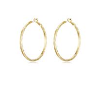 PHNIBIRD Hoop Earrings Gold Large Earrings Women Endless Circle Earrings Hypoallergenic Diameter 47 mm Jewelry For Women Girls
