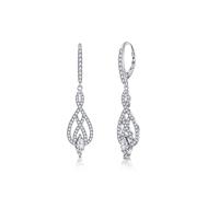 PHNIBIRD Sterling Silver Hoop Earrings for Women with Celtic Knot Dangle | Hypoallergenic Earrings, Lightweight, Comfortable, 5A CZ, Celtic Love Knot, Endless Bonds, Romantic Jewellery Gift for Women