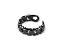 PHNIBIRD Unisex Fake Piercing Earring Men Black Form Thick Cuban Chain Cool Jewellery for Every Day Punk Style