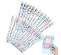 PhnkjGh Acrylic Paint Pens, Acrylic Gel Pens for Coloring, Water Based Drawing Markers for Rock Fabric Stone Cards Doodle Canvas Scrapbook Paper Creative Projects
