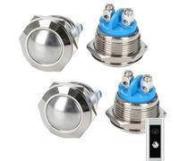 PhnkjGh Doorbell Chime Push Button,4X Replaceable Chime Ringer Button | Metal Home Upgrade Accessories for House Garage Wall Residence