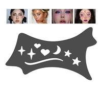PhnkjGh Eyeshadow and Eyeliner Stencil Pad, Silicone Eyeliner Tool Helper, Flexible Tool for Soft Eyeliner, Contour Guide with Bevelled Design for Makeup Beginners and