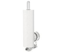 PhnkjGh Kitchen Roll Holder - Suction Cup Paper Towel Rack for Kitchen,Wrap Storage Rack Cabinet Tissue Hanger for Daily Wall Door Apartment Shower Tiles Bathroom Glass Cloths Dorm