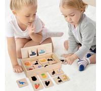 PhnkjGh Shape Sorting Toy - Shadow Shape Matching Puzzle Toy | Pattern-Recognition Early Learning for Home Car-Rides Travel Parent-Child Interaction