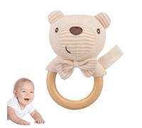 PhnkjGh Soft Rattle,Soft Animal Sensory Rattle - Elephant Bear Rabbit Lion Shape Toddler Sensory Toys, Educational Grab Shaker for Boys Girls
