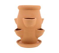 PhnkjGh Strawberry Tower - Strawberry Planter Tower Flower Pots,Vertical Container with Tray, Flowerpot Terracotta Outdoor Decor for Balcony Yard Patio Garden Porch