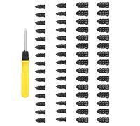 PhnkjGh Tire Repair Screws Kit,Vacuum Tire Repair Kits Rubber Nails with Screwdriver - Wheel Plugs Puncture Tool Studs for Auto Car Truck Sedan Tractor Snowmobiles
