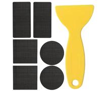 PhnkjGh Trampoline Patch Repair Kit | Trampoline Net Repair Kit - 3 Shape Patches with Scraper for Holes Garden Bounce Park Games Sports Outdoor