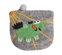 PhnkjGh Wool Felt Purse, Small Felt Purse | Purse for Storing Animal Coins | Pear Coin Bag Orange Coin Storage Purse Felt Purse Animal Wool Felt Small, dinosaur bag, see description, See description