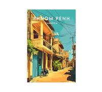 Phnom Penh, Cambodia Canvas Poster Bedroom Decor Landscape Decor Gift 12x18inch(30x45cm)