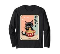 Pho Cat Noodle Bowl Foodie Asian Cuisine Art Long Sleeve T-Shirt