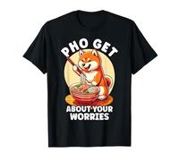 Pho Get About Your Worries Cute Shiba Dog T-Shirt