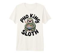 Pho King Sloth Funny Food Lover Noodle Humor Premium T-Shirt