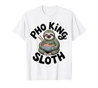 Pho King Sloth Funny Food Lover Noodle Humor T-Shirt