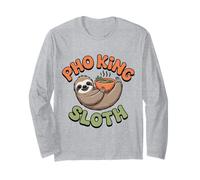 Pho King Sloth Funny Sloth Food Humor Cooking Long Sleeve T-Shirt