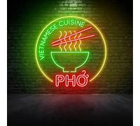 Pho Neon Sign, Vietnamese Cuisine Led Light Food Kitchen Wall Art, Vietnamese Restaurant Wall Decor