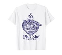 Pho Sho Vietnamese Food Noodle Soup Bowl Pun Humor Value Graphic T-Shirt, Men, White, M