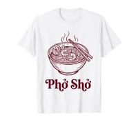 Pho Sho Vietnamese Food Noodle Soup Bowl Pun Humor Value Graphic T-Shirt, Men, White, M