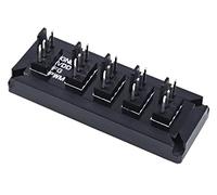 Phobya 1011223 Black Cable Splitter or Cable Switch - Splitter or Cable Switches (Cable Splitter, Black, 1 x 4-pin PWM, 4 x 4-pin PWM)