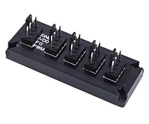 Phobya 1011223 Black Cable Splitter or Cable Switch - Splitter or Cable Switches (Cable Splitter, Black, 1 x 4-pin PWM, 4 x 4-pin PWM)