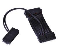 Phobya 24Pin 2-way PSU starting cable (2x24pin to 1x24pin) - individual sleeving - black Cables Other cables