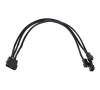 Phobya adapter 4Pin Molex to 3Pin 5V/7V/12V 30cm - black Cables Fan cables & adptors
